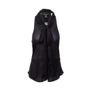 Marc by Marc Jacobs black sheer sleeveless blouse  tie neck detail women’s large